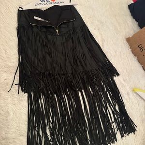 Black Fringe skirt
